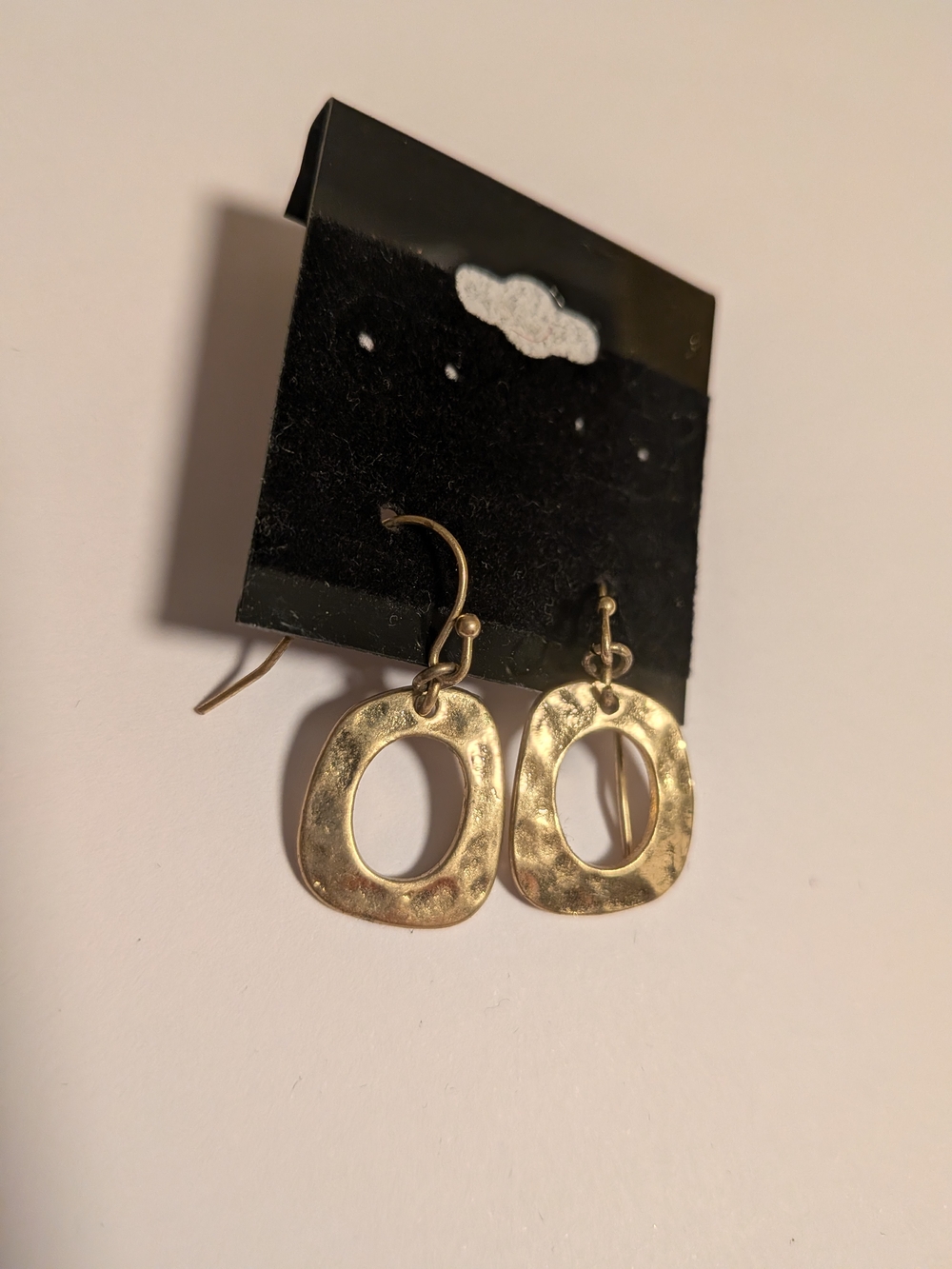 Gold-Tone Hammered Open Circle Drop Earrings - Women's Jewelry